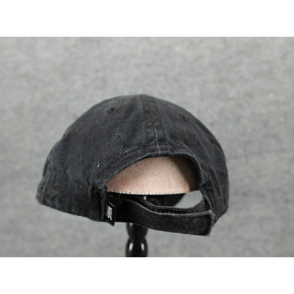 Nike Baseball Cap Child One Size Black Good Embroidered Swoosh Adjustable Hat